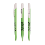 Caneta de plástico com clip robusto e tinta azul Media Clic Glacé BIC® cor verde