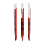 Caneta plástico com clip robusto e tinta preta Media Clic Glacé BIC® cor vermelho