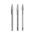 Caneta metálica mate recarregável com tinta preta Cristal® ReNew BIC® cor prateado brilhante