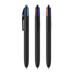 Esferográfica de plástico com toque suave e tinta de 4 cores BIC® cor preto