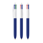 Esferográfica de plástico com toque suave e tinta de 4 cores BIC® cor azul-marinho