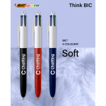 Esferográfica de plástico com toque suave e tinta de 4 cores BIC®