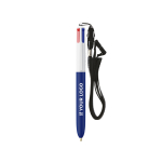 Caneta de plástico com lanyard para pendurar e tinta de 4 cores BIC® vista principal