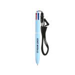 Caneta de plástico em tons pastel com fita e tinta de 4 cores BIC® vista principal
