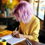 Caneta de plástico com acabamento pastel e tinta de 4 cores BIC®