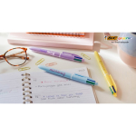 Caneta de plástico com acabamento pastel e tinta de 4 cores BIC®