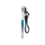 Esferográfica de plástico bicolor metalizada com tinta de 4 cores BIC® vista principal
