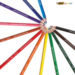 Conjunto de colorir reciclado com certificação FSC® e 12 lápis BIC®