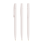 Caneta BIC® de materiais reciclados com clipe robusto e tinta preta cor branco