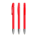 Caneta plástico recarregável com mecanismo de clique e tinta preta BIC® cor vermelho