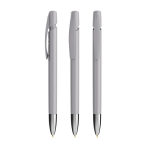 Caneta plástico recarregável com mecanismo de clique e tinta preta BIC® cor cinzento