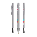Caneta plástico recarregável com mecanismo de clique e tinta preta BIC® cor cinzento