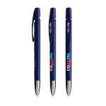 Caneta plástico recarregável com mecanismo de clique e tinta preta BIC® cor azul-marinho