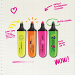 Marcador fluorescente de plástico com tinta de origem natural BIC®