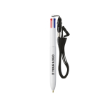 Caneta de plástico reciclado com lanyard e tinta de 4 cores BIC® vista principal
