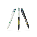 Caneta de plástico reciclado fabricada na UE com tinta de 4 cores BIC®