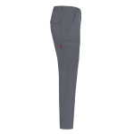 Calças unissexo multibolsos em sarja, cintura elástica 190 g/m2 Velilla cor cinzento quarta vista