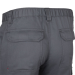 Calças unissexo multibolsos em sarja, cintura elástica 190 g/m2 Velilla cor cinzento quinta vista