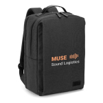 Mochila para portátil com compartimentos acolchoados 20 L e 17,3'' cor cinzento-escuro imagem com logo