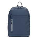 Mochila em pele sintética com fechos impermeáveis para PC 16'' cor azul