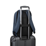 Mochila em pele sintética com fechos impermeáveis para PC 16'' cor azul sexta vista