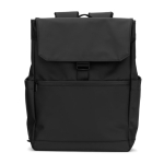 Mochila em pele sintética com aba ideal para portáteis de 16'' cor preto
