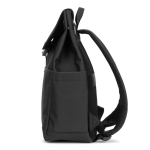 Mochila em pele sintética com aba ideal para portáteis de 16'' cor preto quarta vista