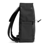 Mochila em pele sintética com aba ideal para portáteis de 16'' cor preto quinta vista