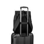 Mochila em pele sintética com aba ideal para portáteis de 16'' cor preto décima vista