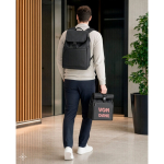Mochila em pele sintética com aba ideal para portáteis de 16'' vista conjunto