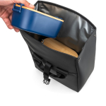 Saco térmico enrolável com fecho ajustável em pele sintética 7 L cor preto sexta vista