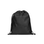 Mochila de cordões média em TNT com fecho termosselado 60 g/m² cor preto