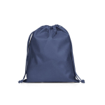 Mochila de cordões média em TNT com fecho termosselado 60 g/m² cor azul