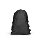 Mochila de cordões grande em TNT com fecho termosselado 60 g/m² cor preto