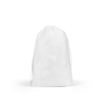 Mochila de cordões grande em TNT com fecho termosselado 60 g/m² cor branco
