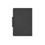 Set de caneta e bloco de notas A5 em pele sintética, folhas pautadas cor preto segunda vista