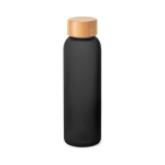 Set com garrafa de vidro 520ml, bloco A5 e caneta de tinta azul cor preto sétima vista
