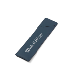 Estojo para caneta em pele sintética com fecho seguro cor azul imagem com logo