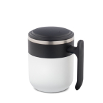Caneca de viagem parede dupla, mate e base antiderrapante 400 ml cor branco