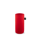 Capa para garrafa em feltro reciclado para transporte cor vermelho