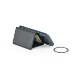 Carteira magnética para telemóvel com fecho magnético RFID cor preto quinta vista
