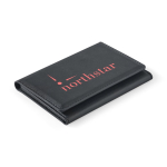 Carteira magnética para telemóvel com fecho magnético RFID cor preto imagem com logo