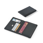 Porta-passaportes em pele sintética com proteção RFID e fecho elástico varias cores
