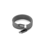 Cabo USB-C para USB-C magnético entrançado em poliéster 60W cor preto
