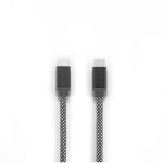 Cabo USB-C para USB-C magnético entrançado em poliéster 60W cor preto primeira vista