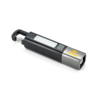 Lanterna recarregável USB-C com modos de luz LED e COB 2 W 800 mAh cor preto imagem com logo 4