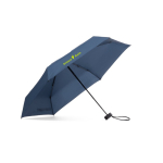Mini guarda-chuva compacto manual 5 secções com bolsa de borracha Ø90 cor azul imagem com logo