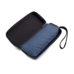 Mini guarda-chuva compacto manual 5 secções com bolsa de borracha Ø90 cor azul terceira vista