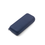 Mini guarda-chuva compacto manual 5 secções com bolsa de borracha Ø90 cor azul na bolsa