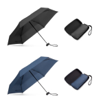 Mini guarda-chuva compacto manual 5 secções com bolsa de borracha Ø90 varias cores